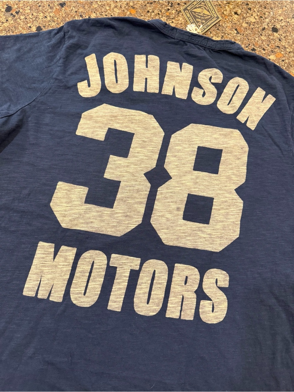 Johnson Motors “38” vintage slub moto tee. NWT - Picture 5 of 5